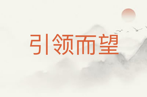 引领而望