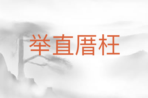 举直厝枉