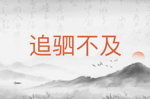 追驷不及