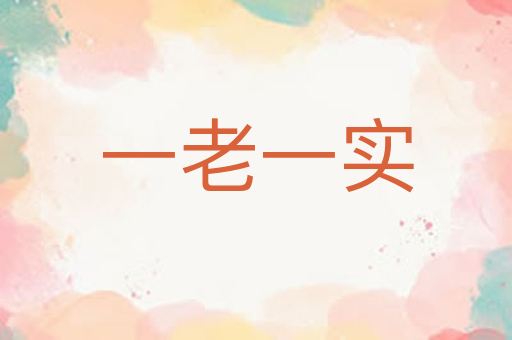 一老一实