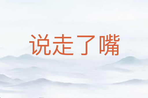 说走了嘴