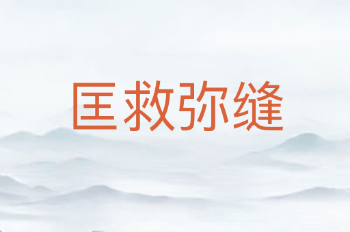 匡救弥缝