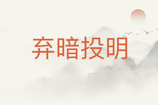 弃暗投明