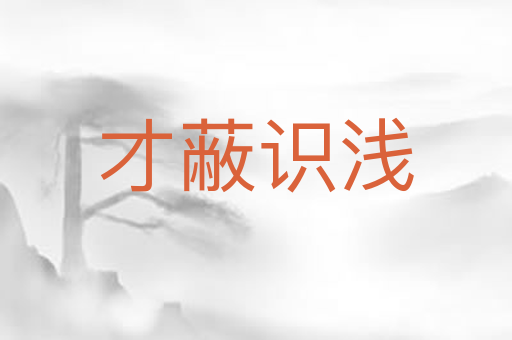 才蔽识浅