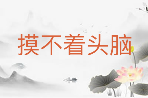 摸不着头脑