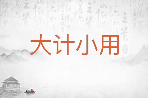 大计小用