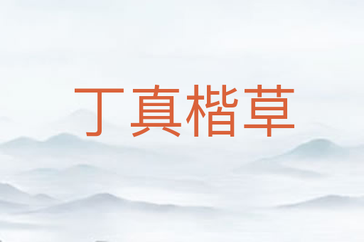 丁真楷草