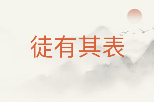徒有其表