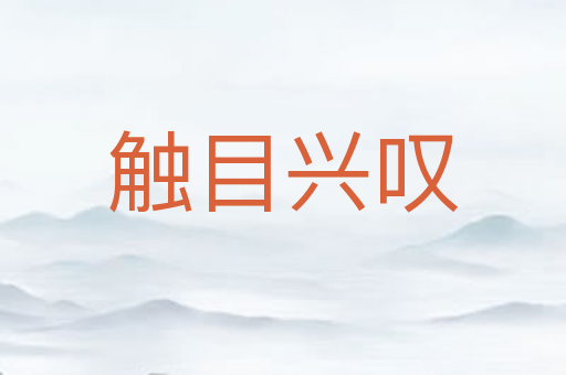 触目兴叹