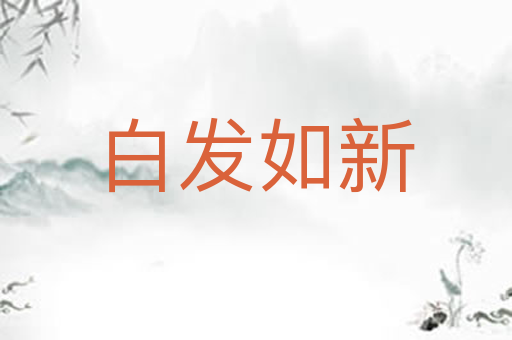白发如新
