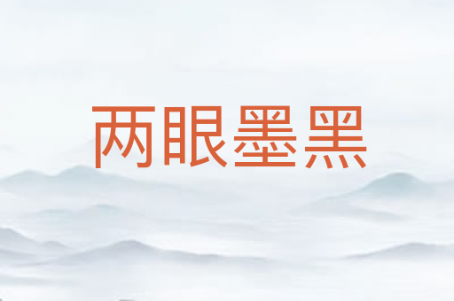 两眼墨黑