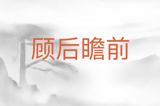 顾后瞻前