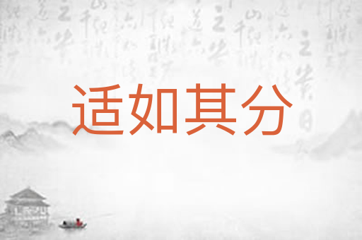 适如其分