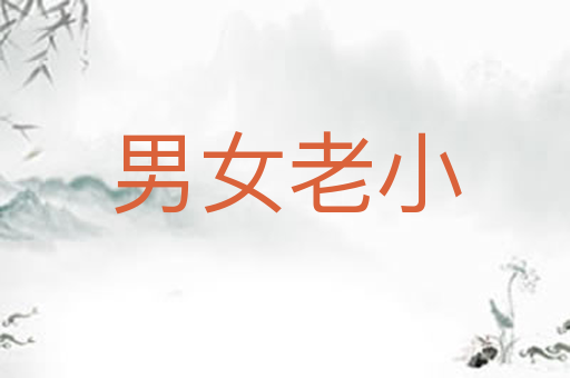 男女老小