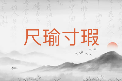 尺瑜寸瑕