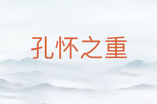 孔怀之重