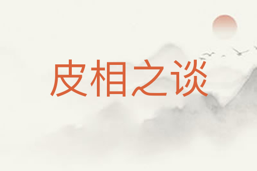皮相之谈
