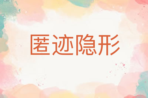 匿迹隐形