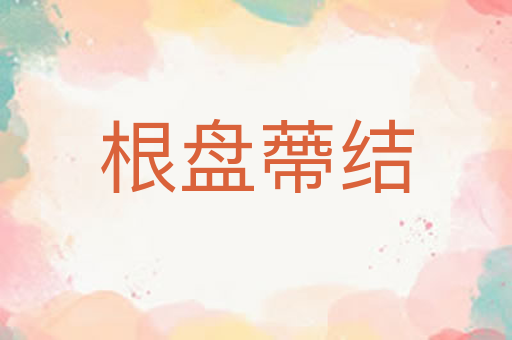 根盘蔕结