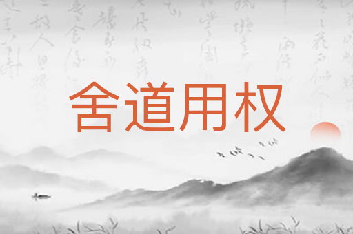舍道用权
