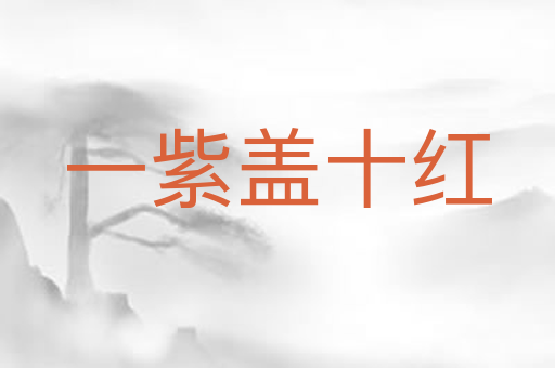 一紫盖十红