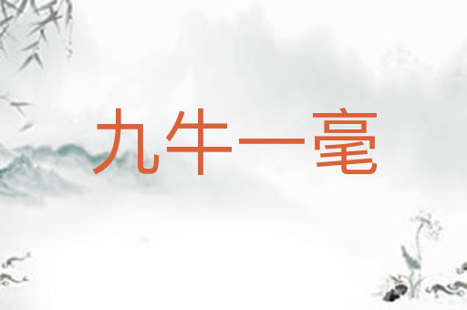 九牛一毫