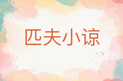 匹夫小谅