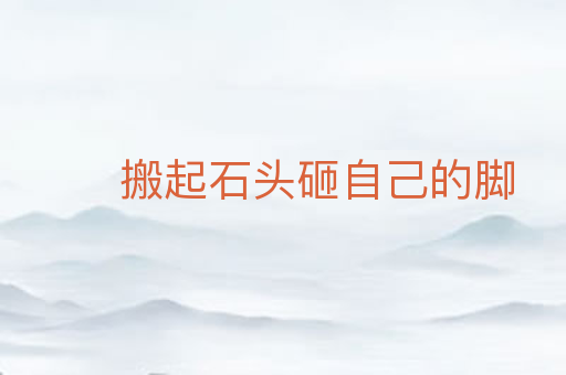 搬起石头砸自己的脚