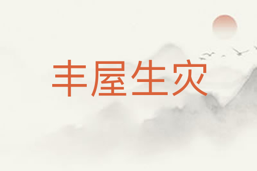 丰屋生灾