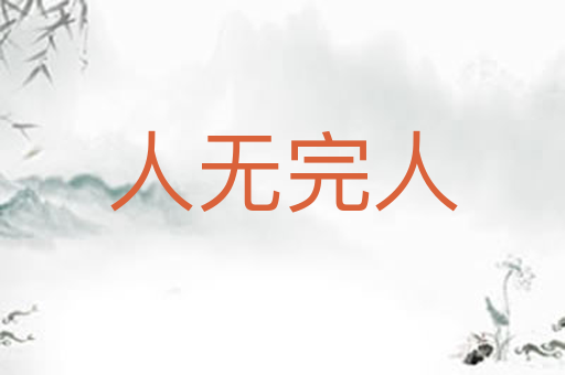 人无完人