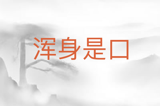 浑身是口