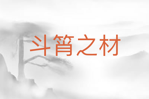 斗筲之材