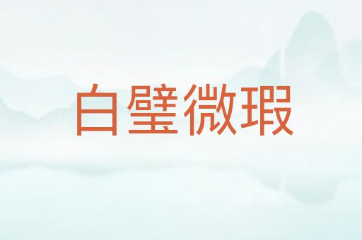 白璧微瑕