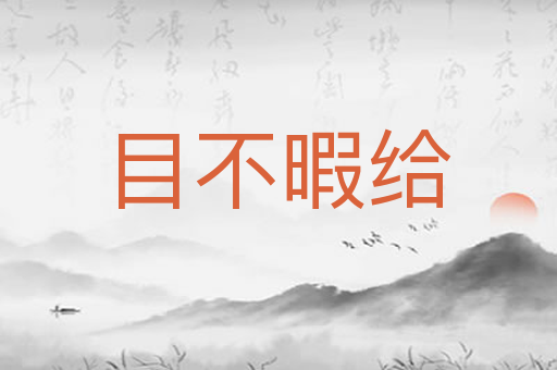 目不暇给