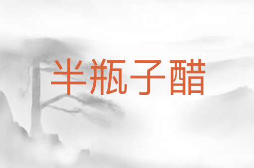 半瓶子醋