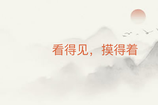 看得见,摸得着