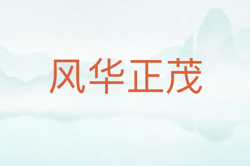 风华正茂