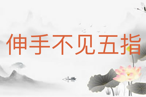 伸手不见五指
