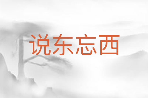 说东忘西