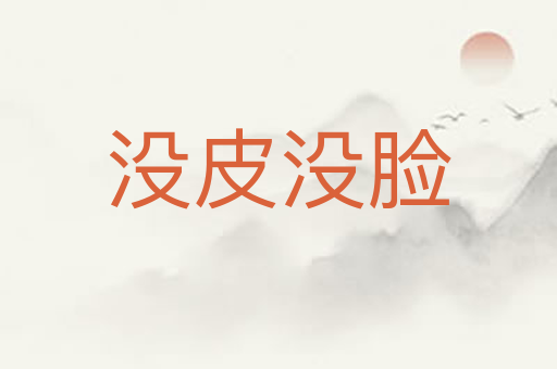 没皮没脸