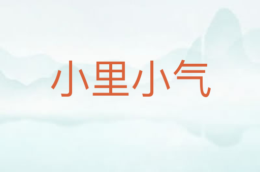 小里小气