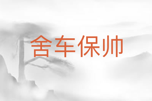 舍车保帅