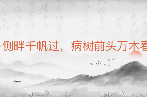 沉舟侧畔千帆过,病树前头万木春