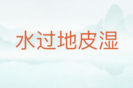 水过地皮湿