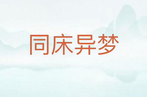 同床异梦