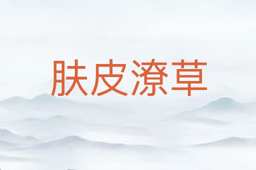 肤皮潦草