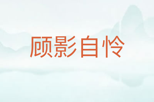 顾影自怜