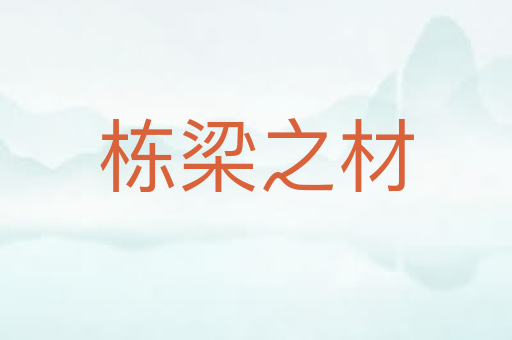 栋梁之材