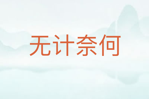 无计奈何