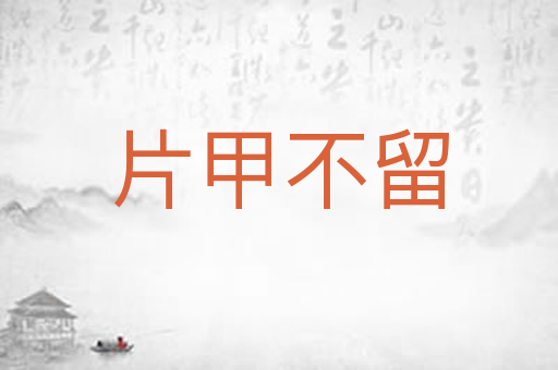 片甲不留